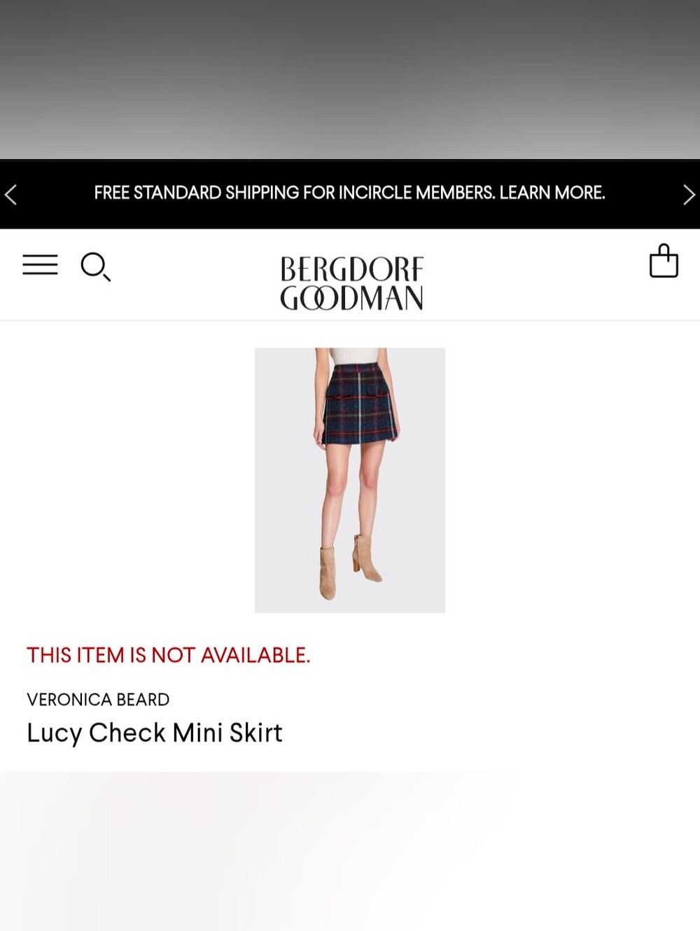 Veronica Beard Lucy Check Mini Skirt - Navy, Red, Green
